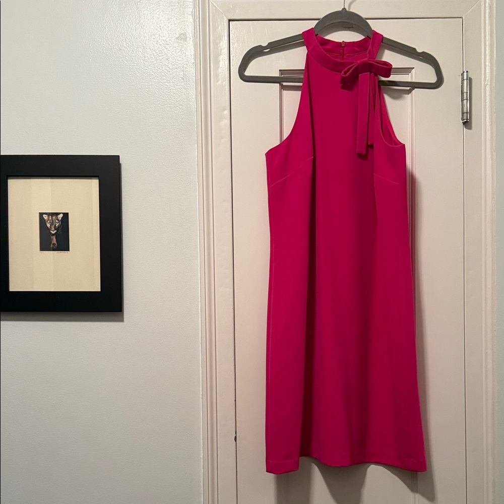 Maggy London Vibrant Pink Halter Dress